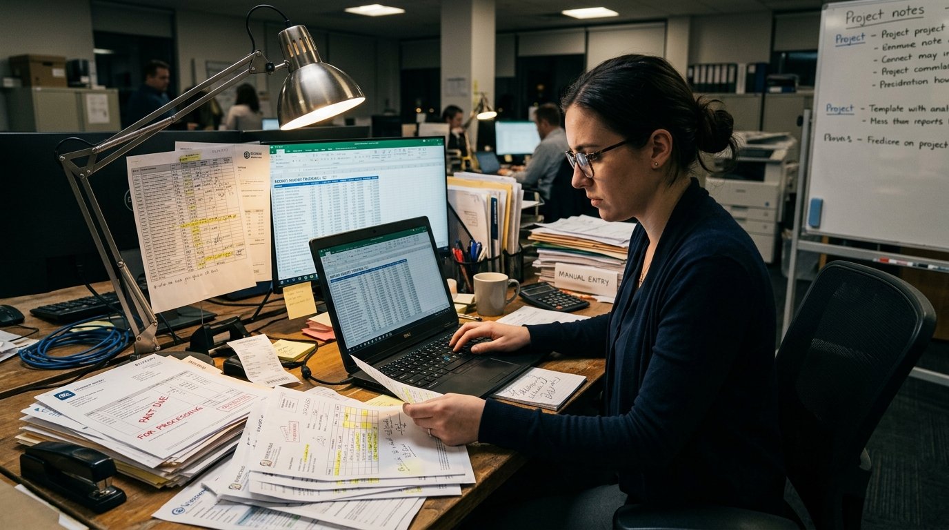 Personas calificadas copiando datos y validando manualmente